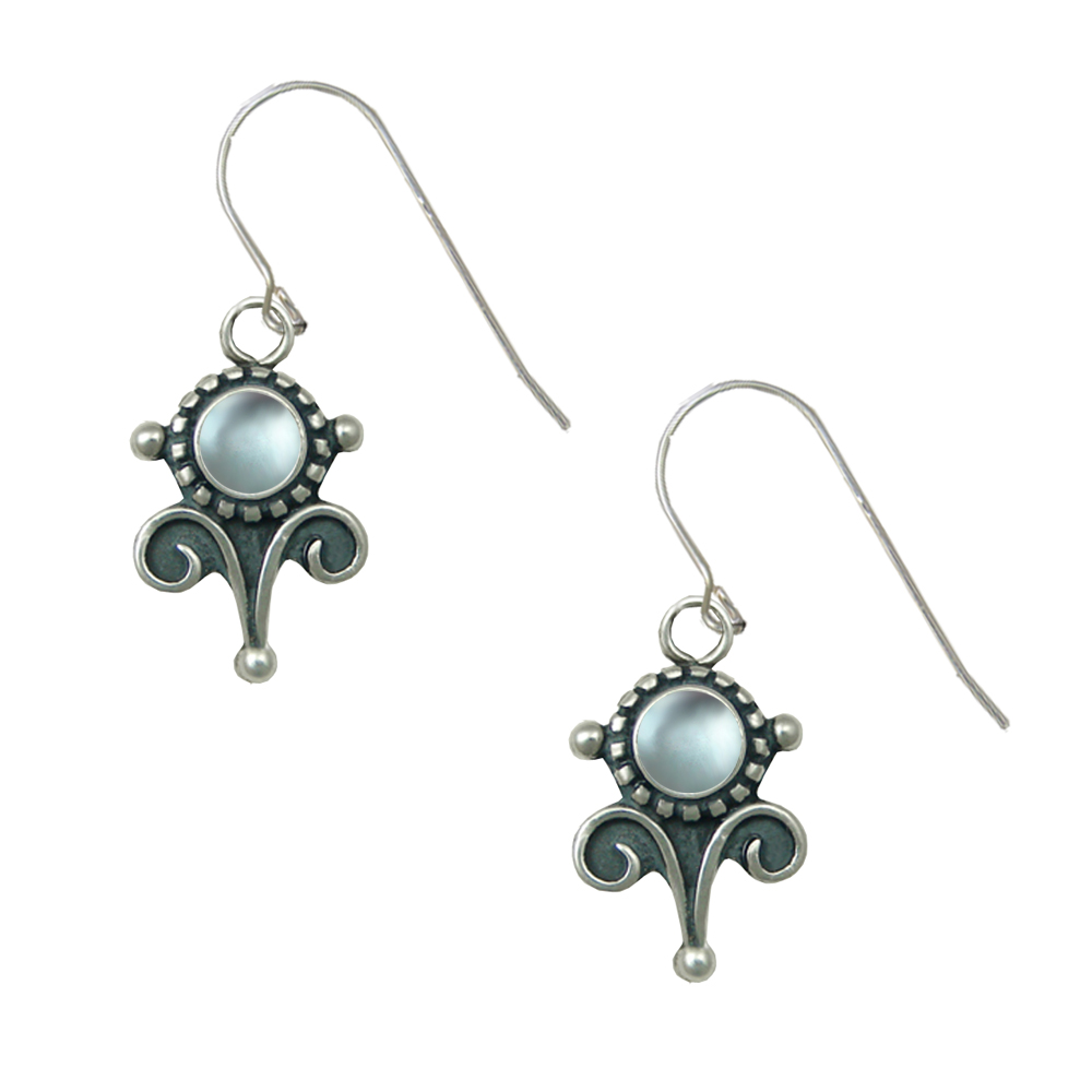 Sterling Silver Petite Blue Topaz Gemstone Drop Dangle Earrings